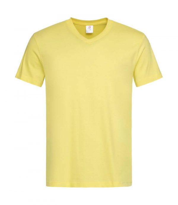 Classic T V Neck Kleur Yellow