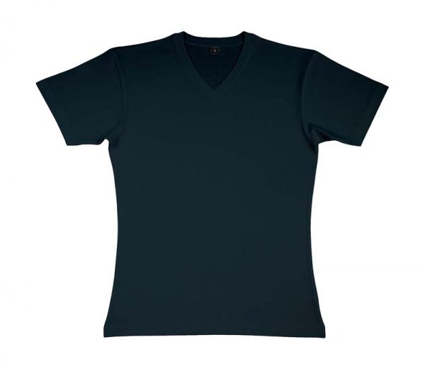 James Mens Organic V Neck T Shirt Kleur Black