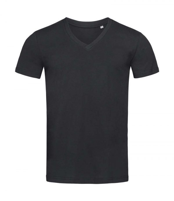 James V neck Men Kleur Black Opal