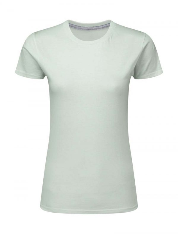 Ladies Perfect Print Tagless Tee Kleur Mercury Grey