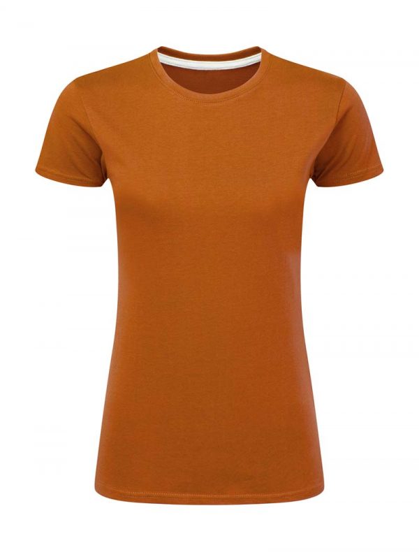 Ladies Perfect Print Tagless Tee Kleur Orange