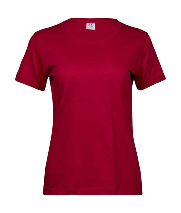 Ladies Sof Tee Kleur Deep Red