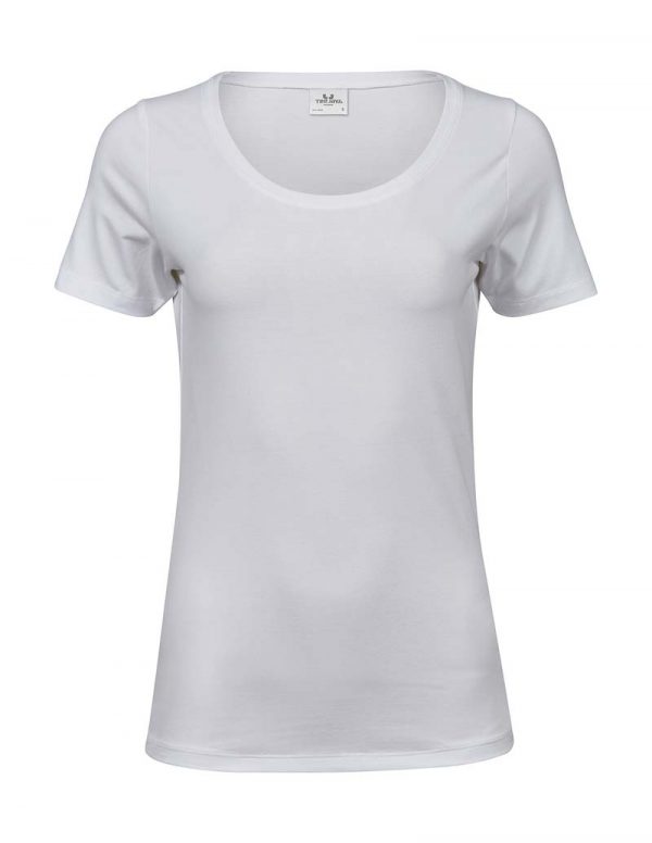 Ladies Stretch Tee Kleur White