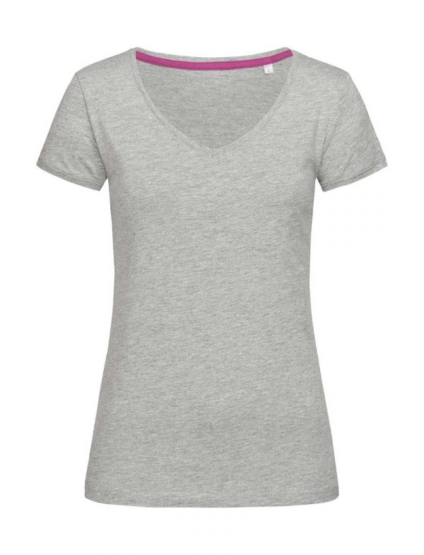 Megan V Neck Kleur Grey Heather