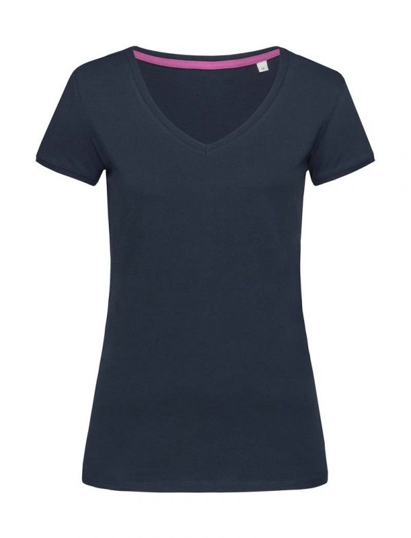 Megan V Neck Kleur Marina Blue