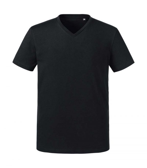 Mens Pure Organic V Neck Tee Kleur Black