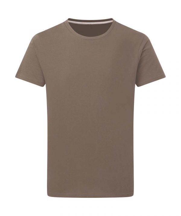 Perfect Print Tagless Tee Kleur Deep Taupe