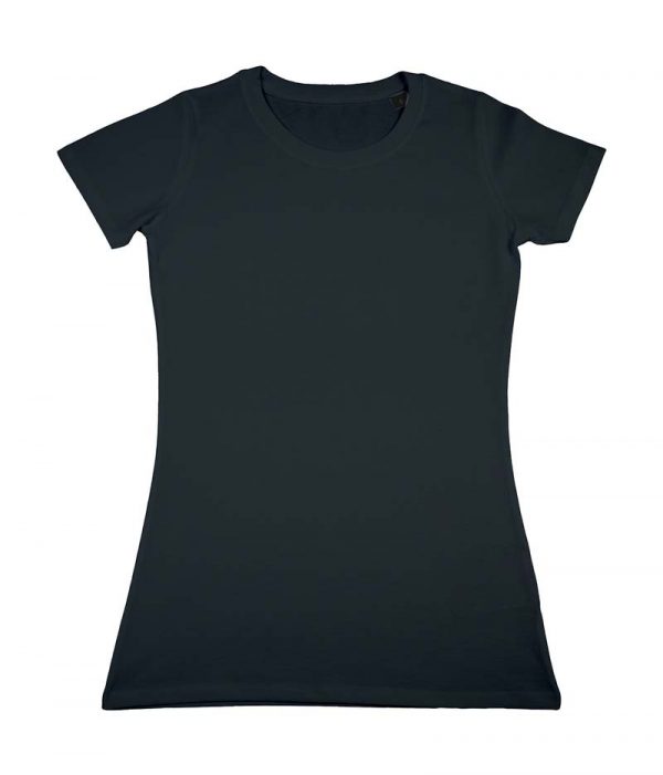 Ruth Womens Organic Fitted T Shirt Kleur Black