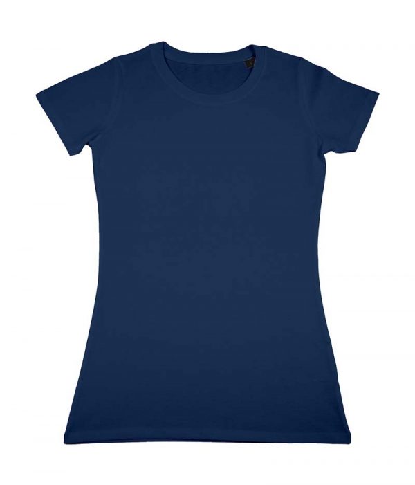 Ruth Womens Organic Fitted T Shirt Kleur Navy