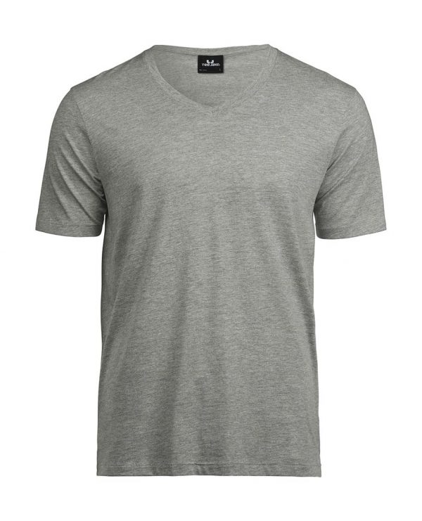 Luxury V Neck Tee Kleur Heather Grey