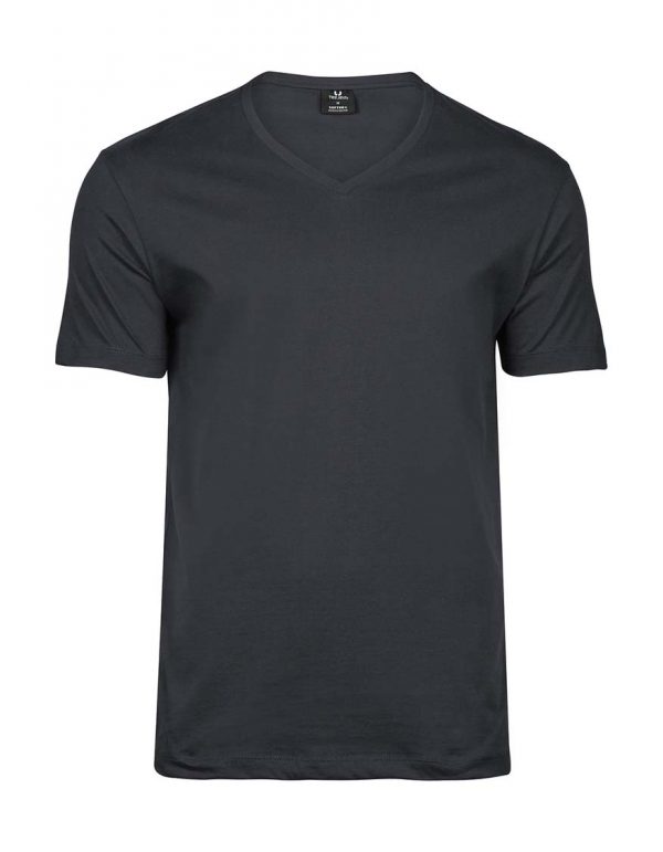 Mens Fashion V Neck Sof Tee Kleur Dark Grey