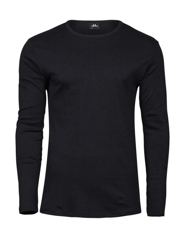 Mens LS Interlock T Shirt Kleur Black