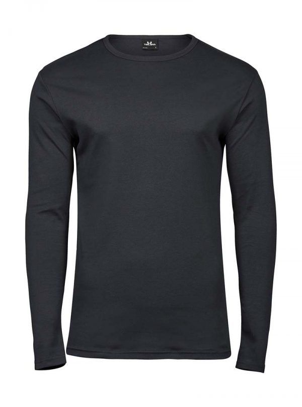 Mens LS Interlock T Shirt Kleur Dark Grey