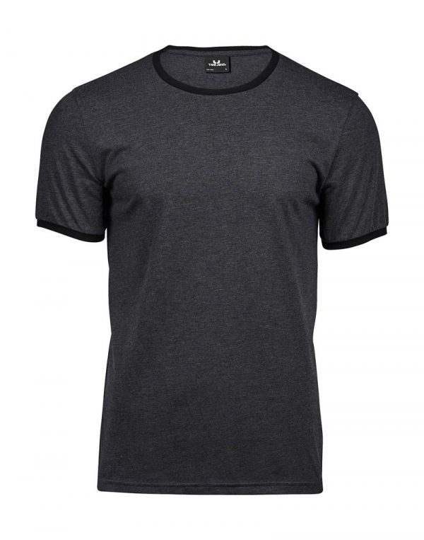 Ringer Tee Kleur Black Melange Black