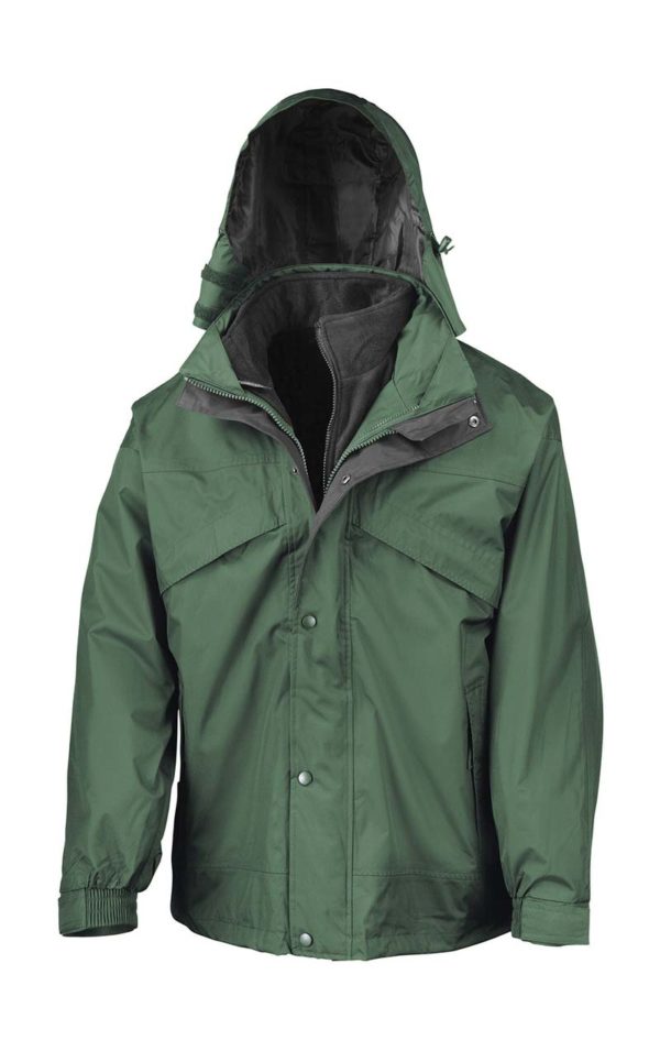 3 in 1 Jacket with Fleece Kleur Bottle Green 1