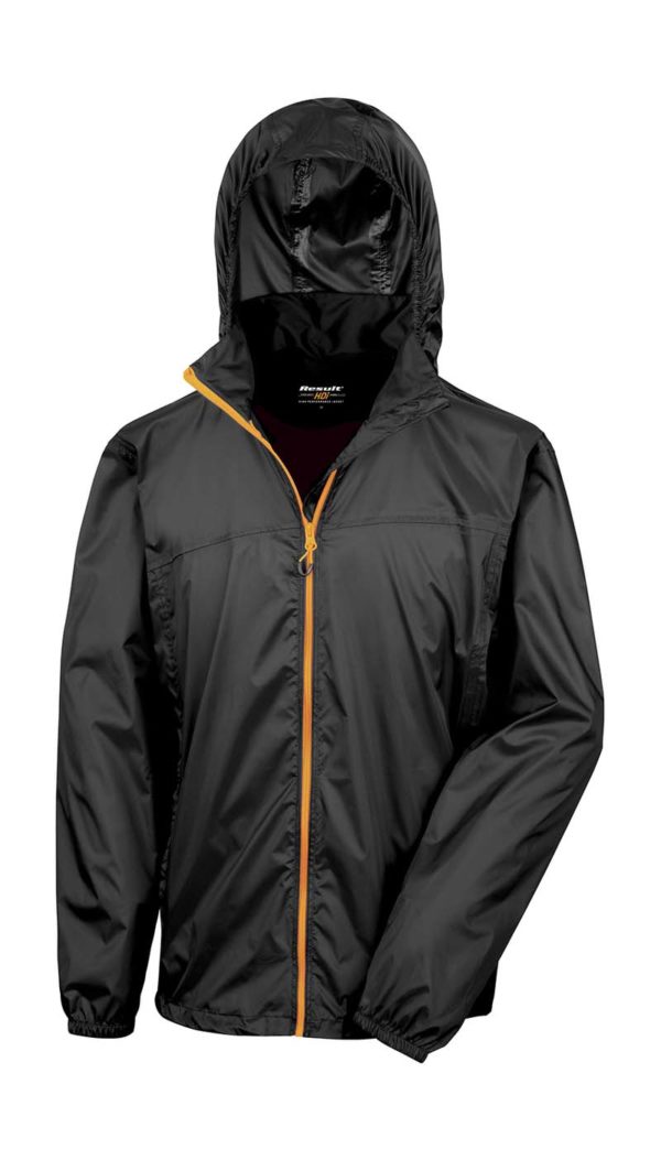 HDI Quest Lightweight Stowable Jacket Kleur Black Orange