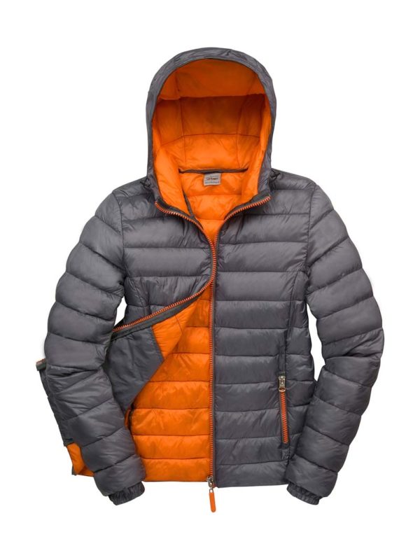 Ladies Snow Bird Hooded Jacket Kleur Grey Orange