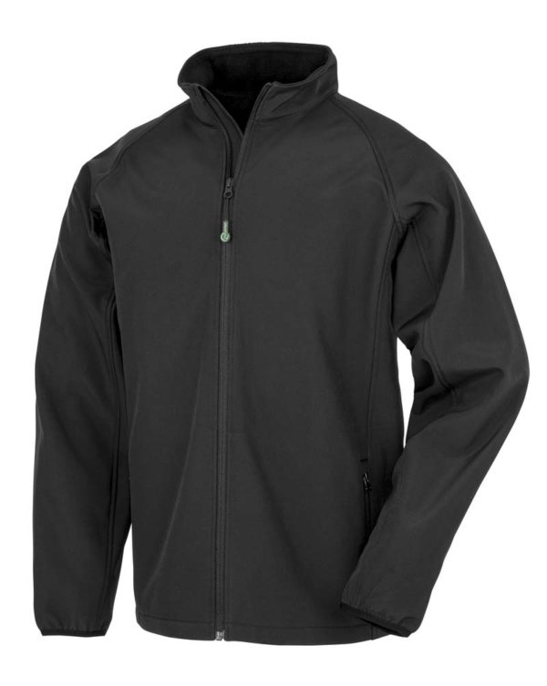 Mens Recycled 2 Layer Printable Softshell Jacket Kleur Black