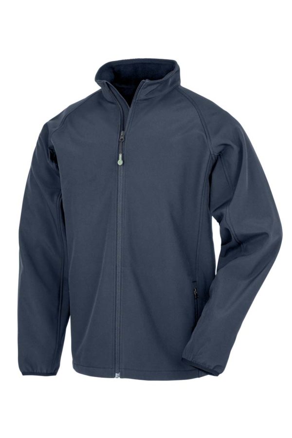 Mens Recycled 2 Layer Printable Softshell Jacket Kleur Navy