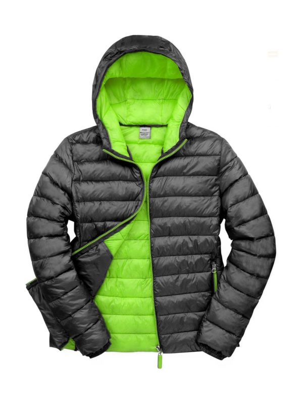 Snow Bird Hooded Jacket Kleur Black Lime