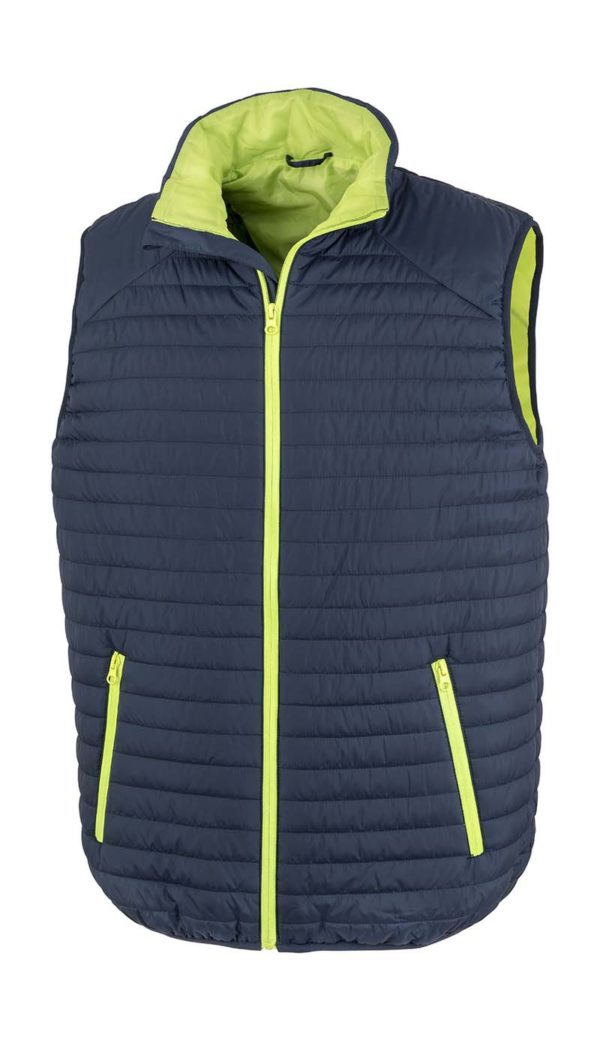 Thermoquilt Gilet Kleur Navy Lime