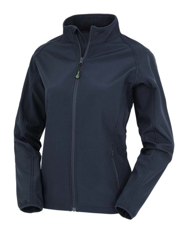 Womens Recycled 2 Layer Printable Softshell Jas Kleur Navy