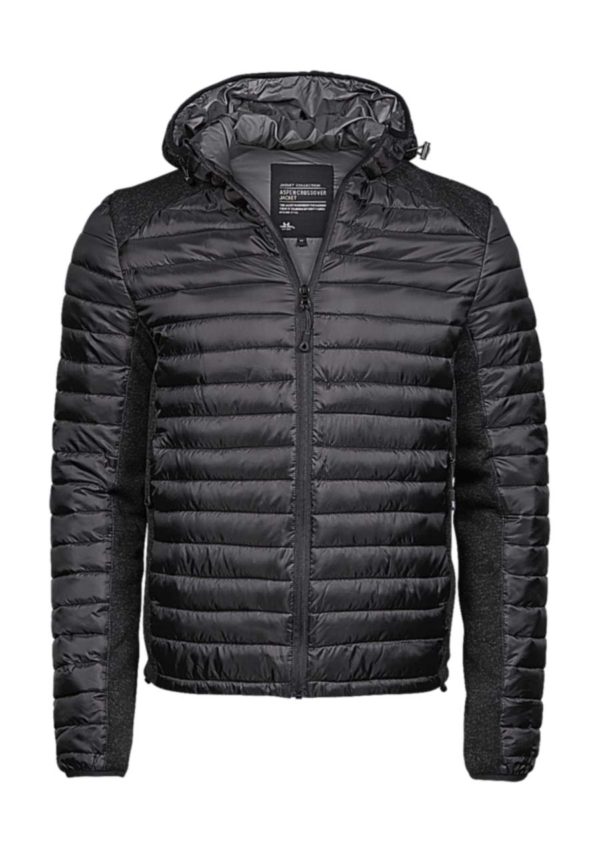 Hooded Outdoor Crossover Jacket Kleur Black Black Melange