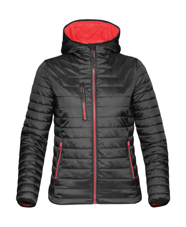 Womens Gravity Thermal Jacket Kleur Black True Red