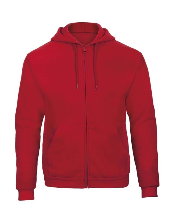 Hooded Full Zip Sweat Unisex Kleur Red