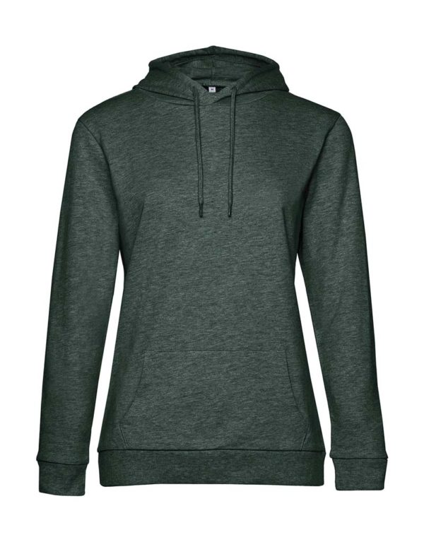 Hoodie women French Terry Kleur Heather Dark Green