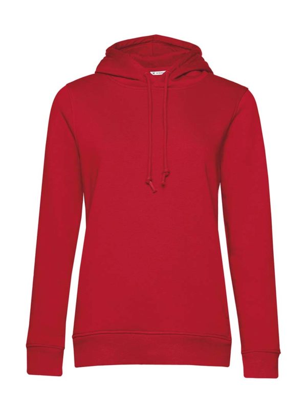 Organic Inspire Hooded Women Kleur Red