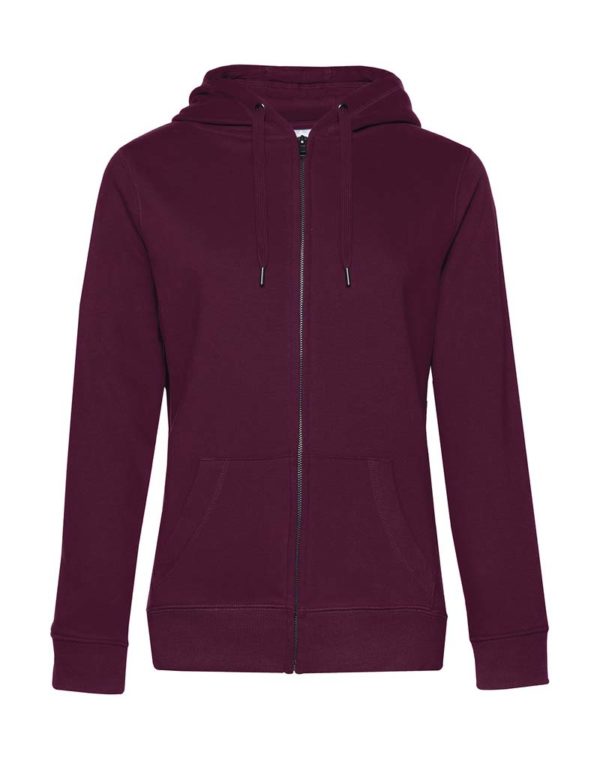 QUEEN Zipped Hooded Women Kleur Dark Cherry