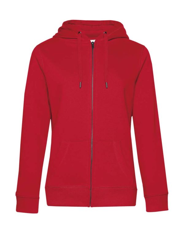 QUEEN Zipped Hooded Women Kleur Red