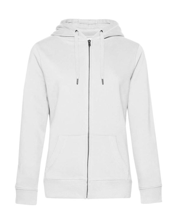 QUEEN Zipped Hooded Women Kleur White