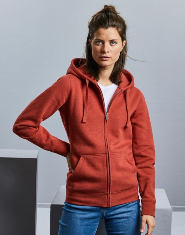 230.00 Ladies Authentic Melange Zipped Hood Sweat