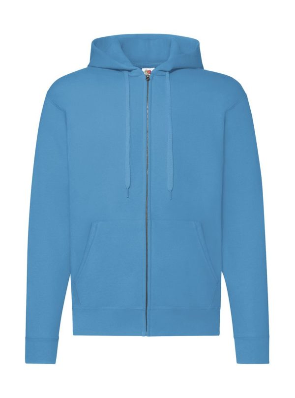 Classic Hooded Sweat Jacket Kleur Azure Blue