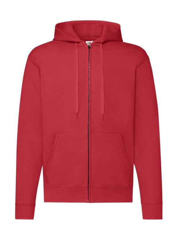 Classic Hooded Sweat Jacket Kleur Red