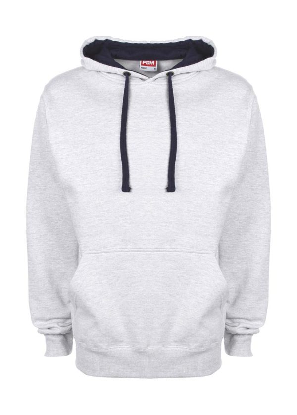 Contrast Hoodie Kleur Sport Grey Navy