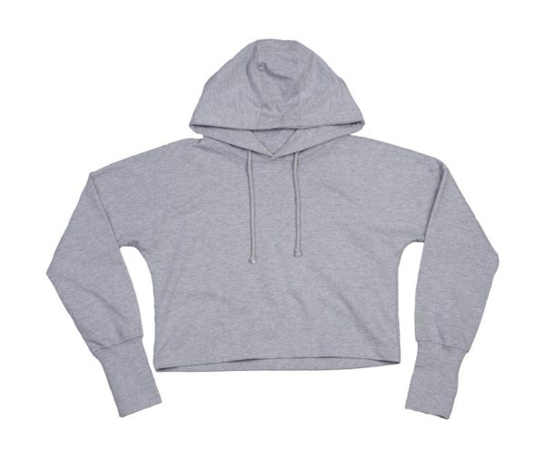 Cropped Hoodie Kleur Heather Grey Melange