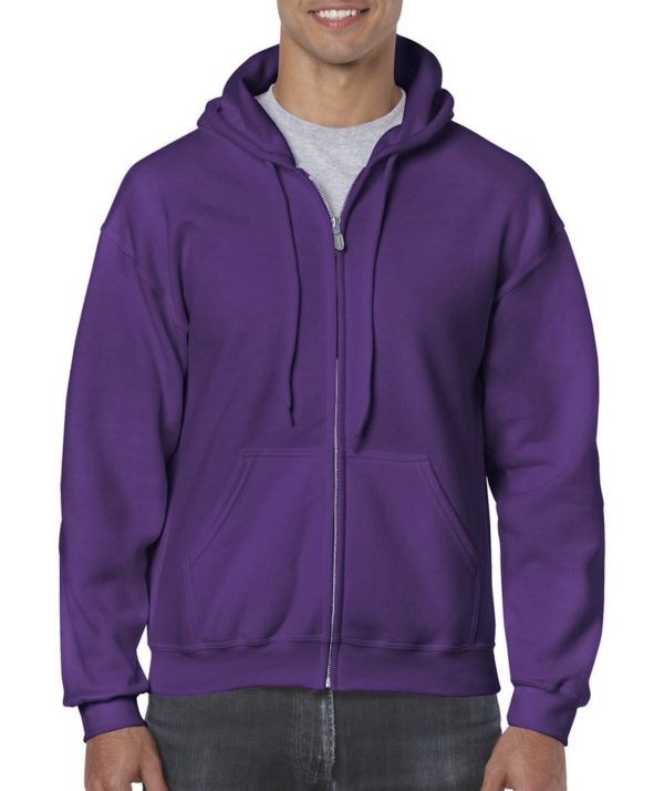 Heavy Blend Adult Full Zip Hooded Sweat Kleur Purple