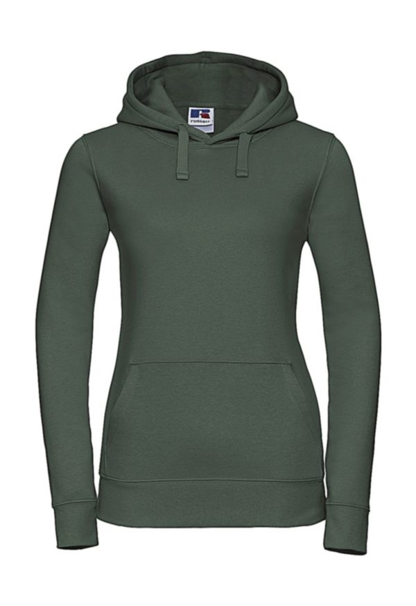 Ladies Authentic Hooded Sweat Kleur Bottle Green