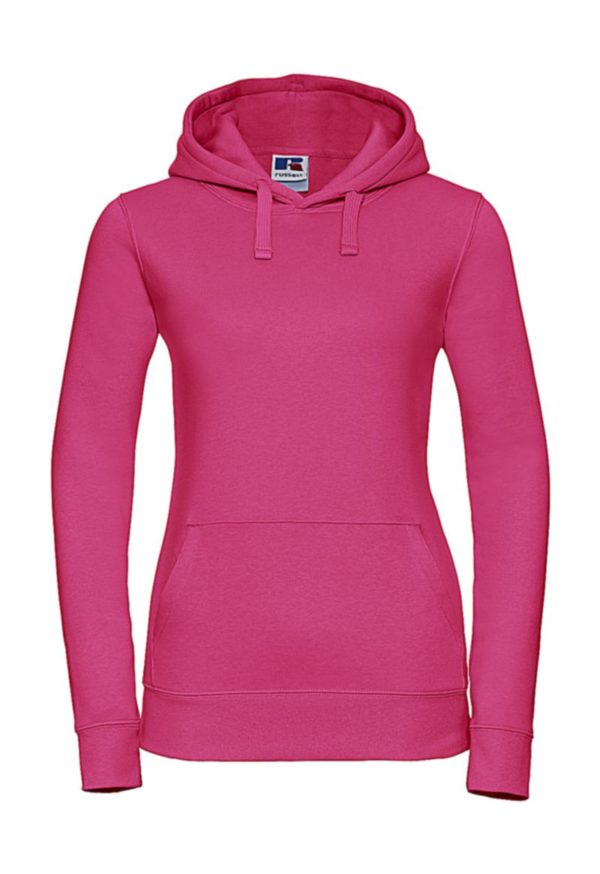 Ladies Authentic Hooded Sweat Kleur Fuchsia