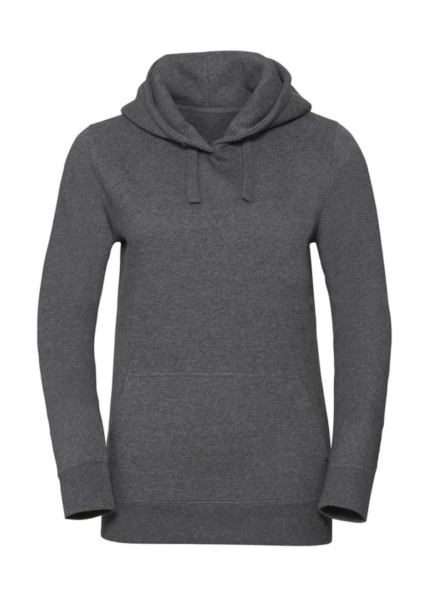 Ladies Authentic Melange Hooded Sweat Kleur Carbon Melange