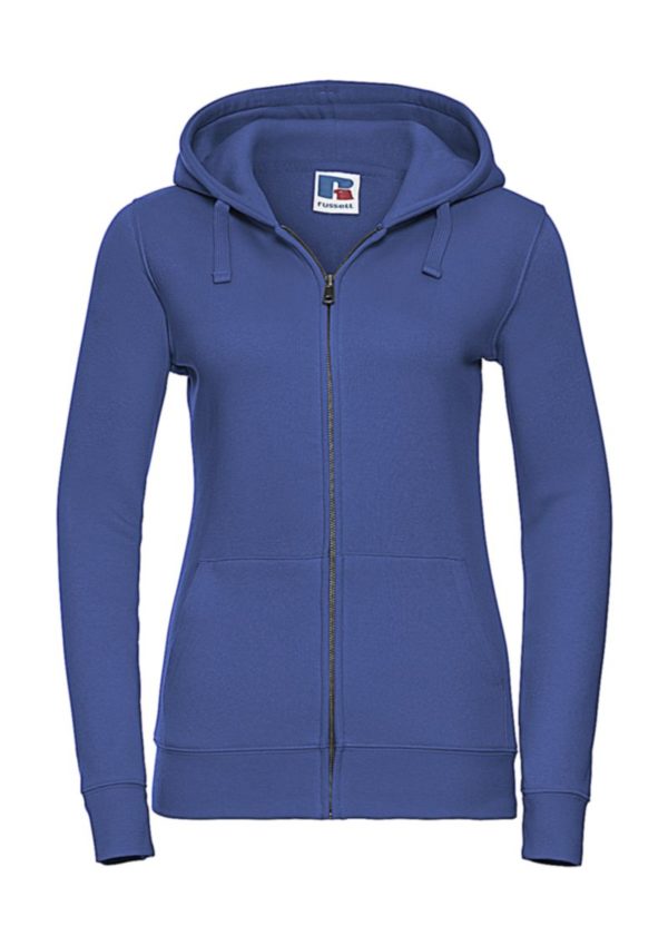 Ladies Authentic Zipped Hood Kleur Bright Royal