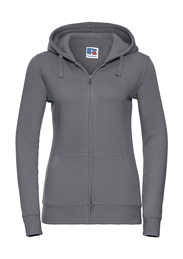 Ladies Authentic Zipped Hood Kleur Convoy Grey