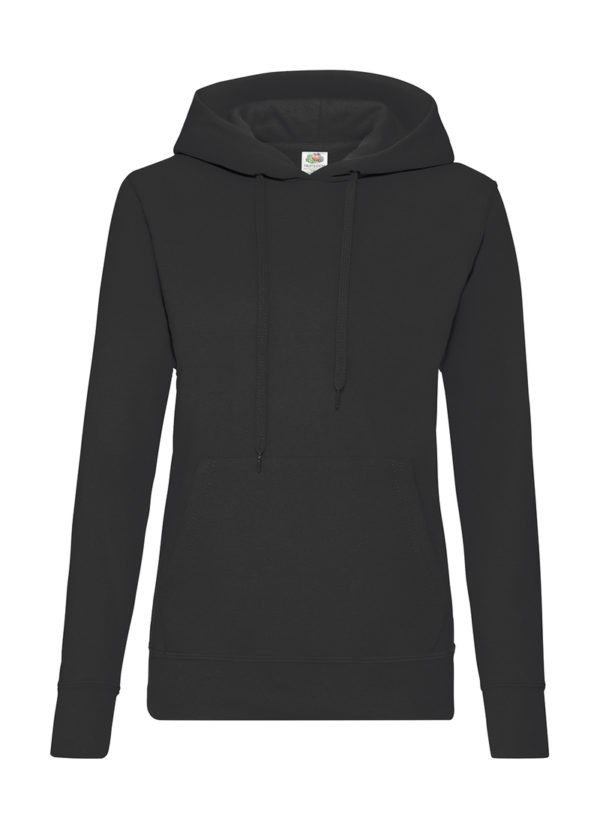 Ladies Classic Hooded Sweat Kleur Black