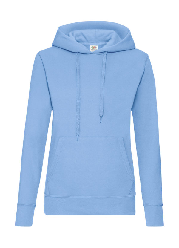 Ladies Classic Hooded Sweat Kleur Sky Blue