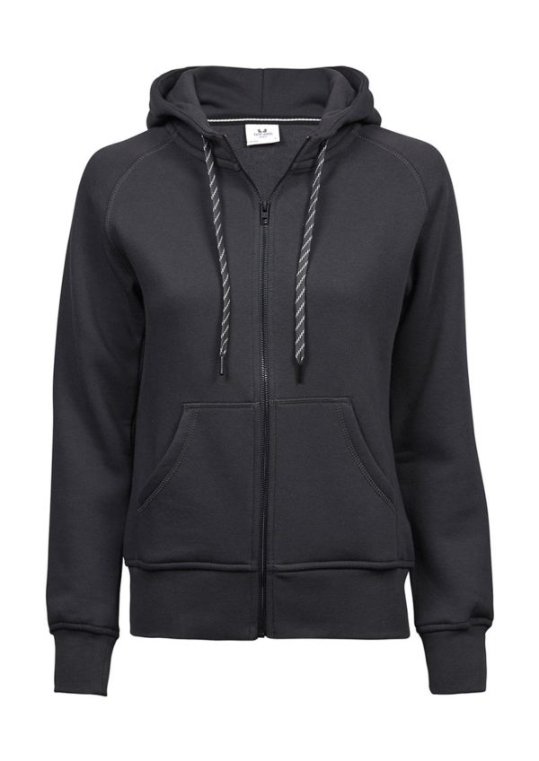 Ladies Fashion Full Zip Hood Kleur Dark Grey