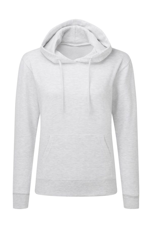 Ladies Hooded Sweatshirt Kleur Ash Grey