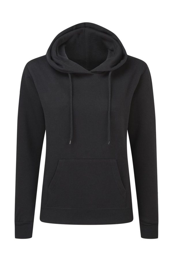 Ladies Hooded Sweatshirt Kleur Black